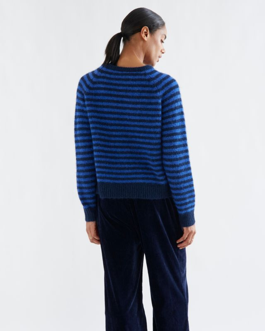 Royal Blue & Navy Stripe Knit Jumper Compania Fantastica