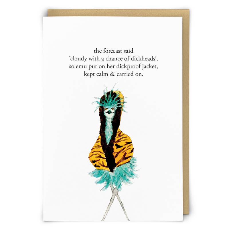 Dickproof Jacket Bird Greeting Card