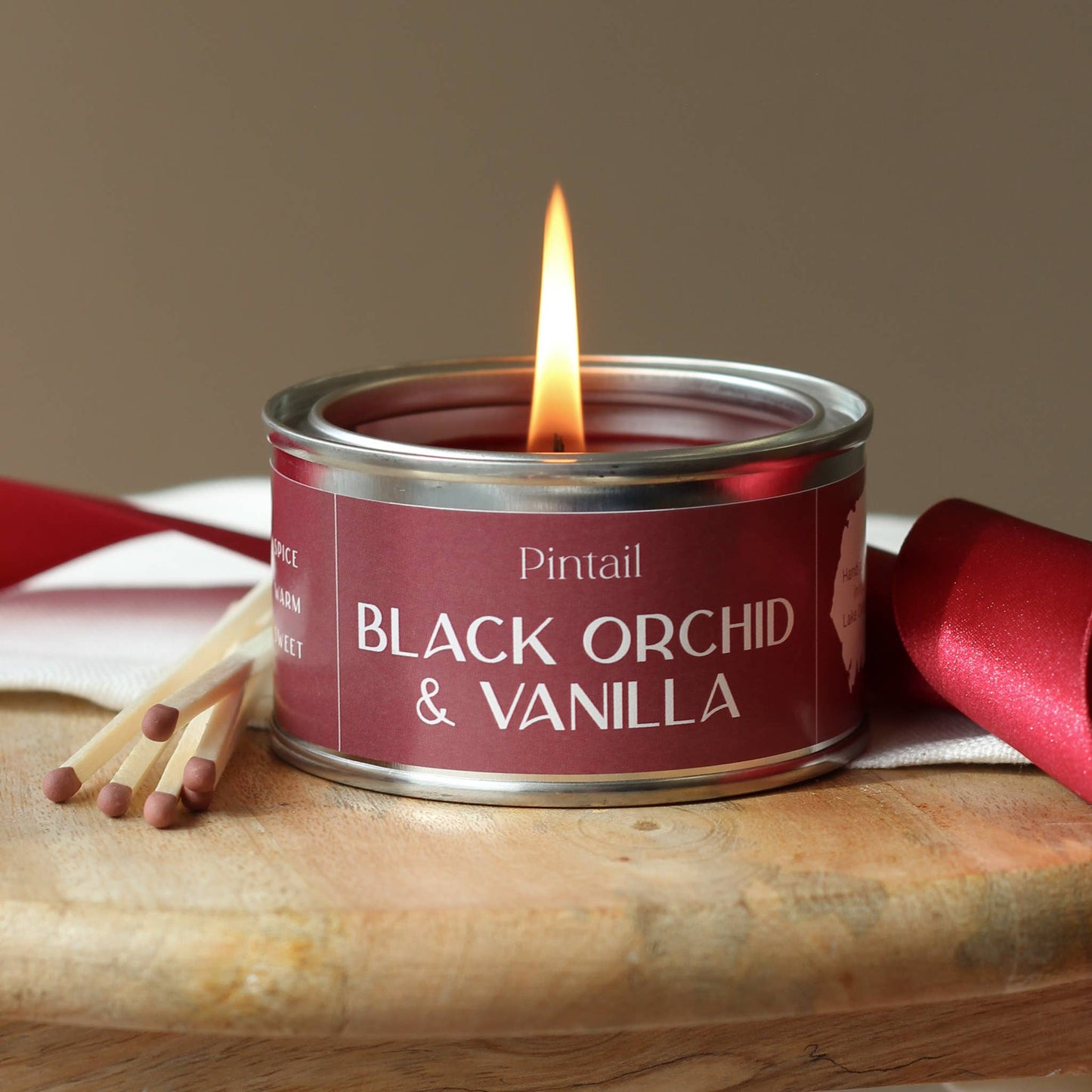 Black Orchid and Vanilla Paint Pot Candle