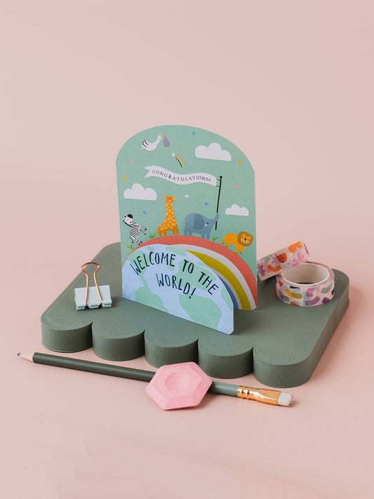 Welcome to the World Die Cut New Baby Card