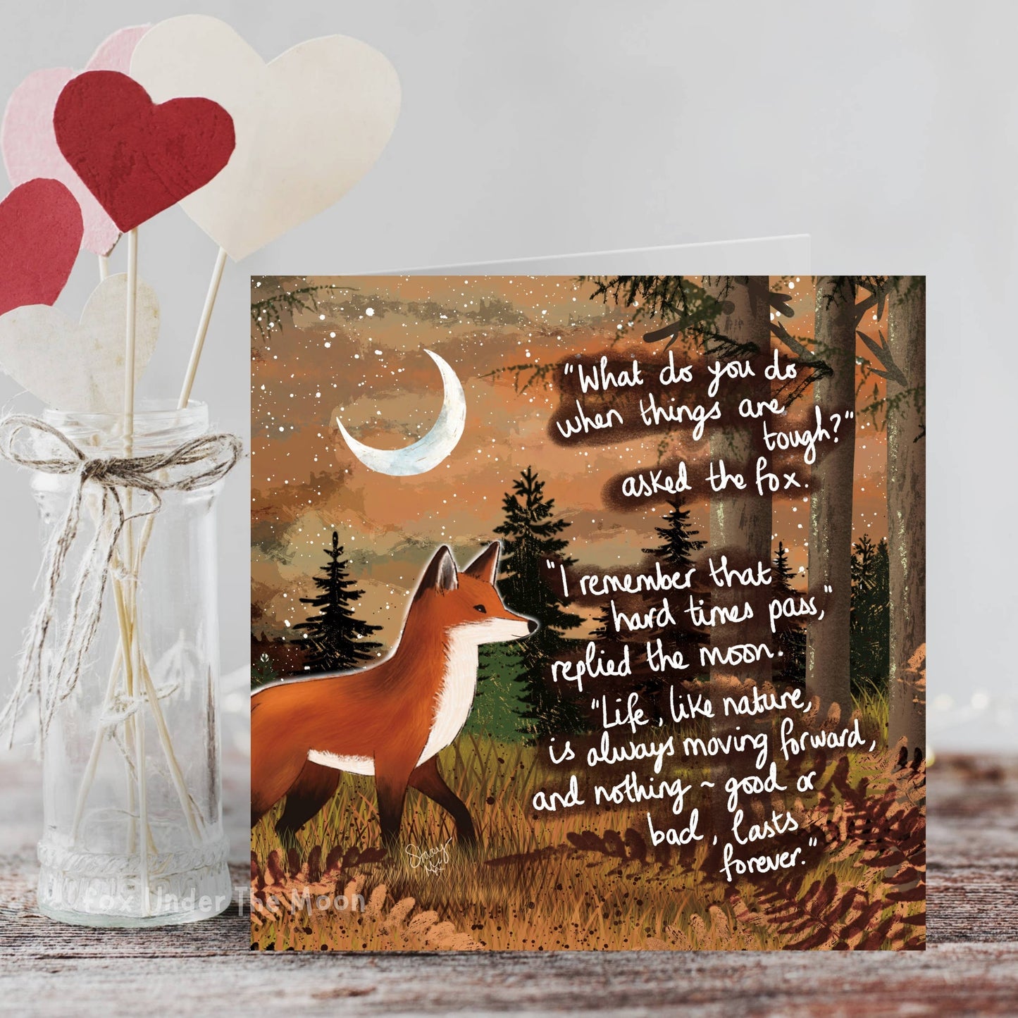 Moving Forward Fox Greeting Card