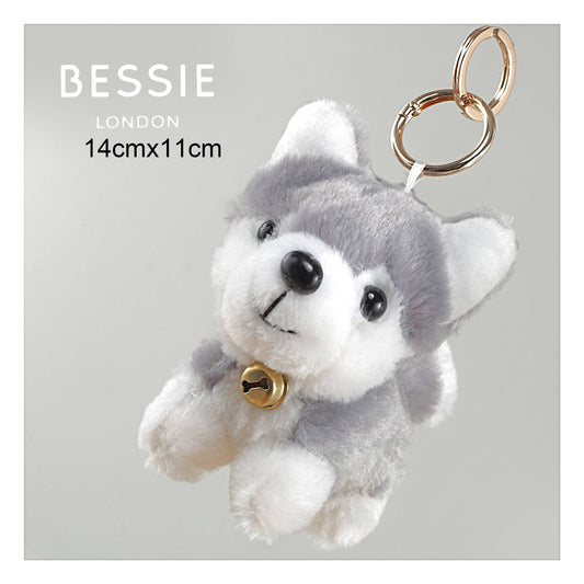 Plush Husky Dog Bag Charm