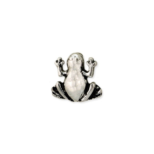 Literary Quotes Silver Frog Post Earrings