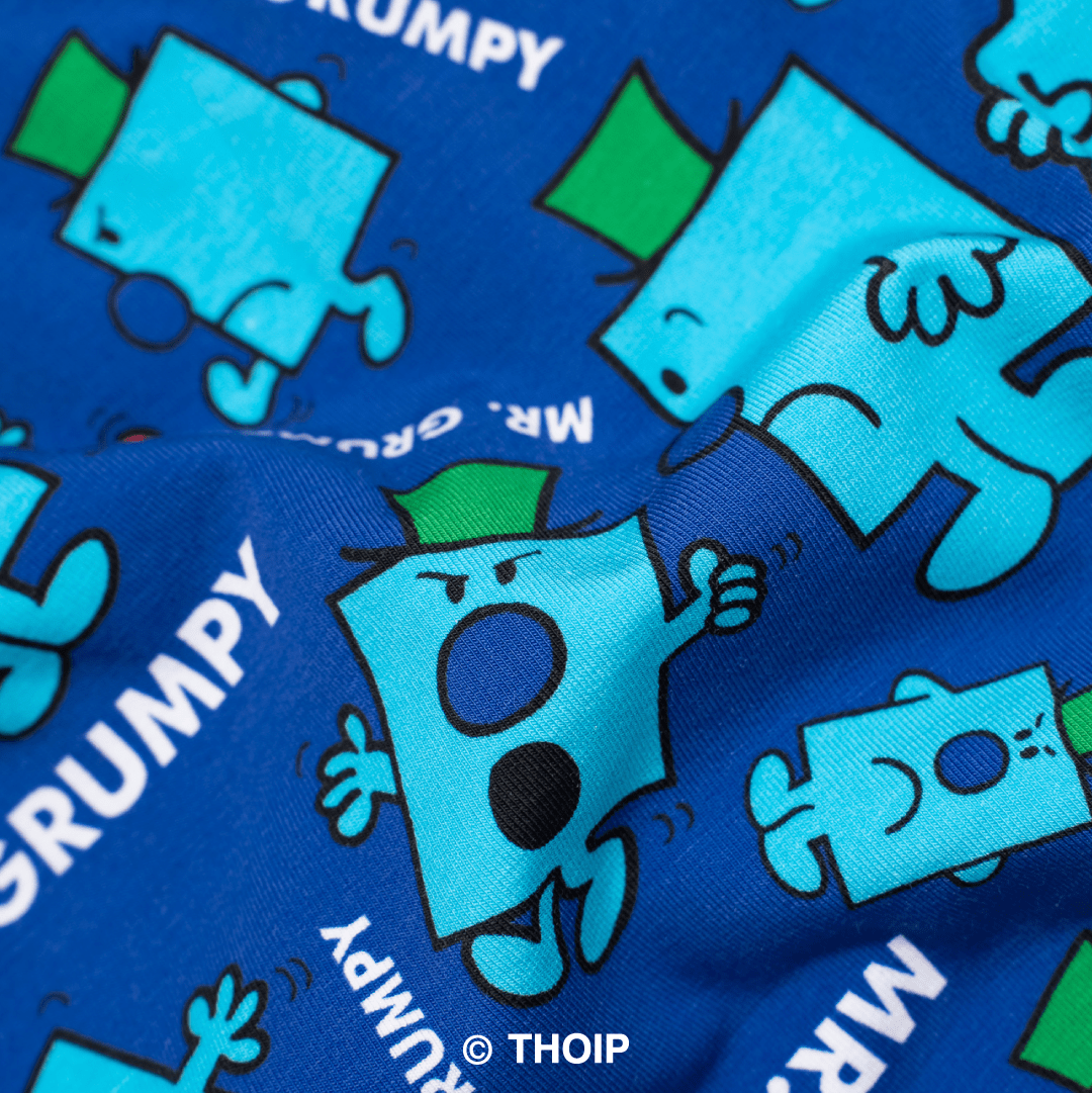 Mr Grumpy Mr Men Mens Cotton Boxer Shorts