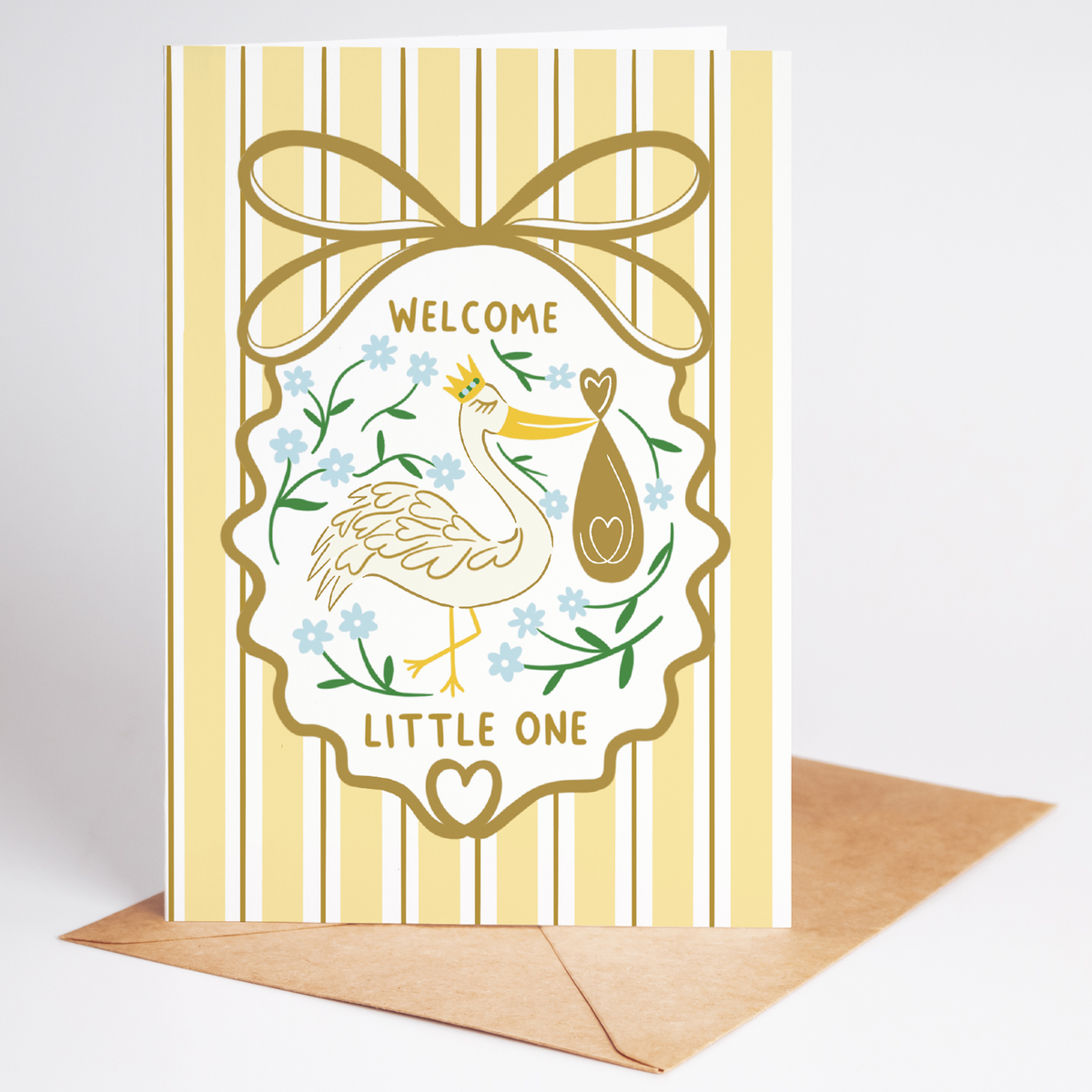 Welcome Little One Stork New Baby Card