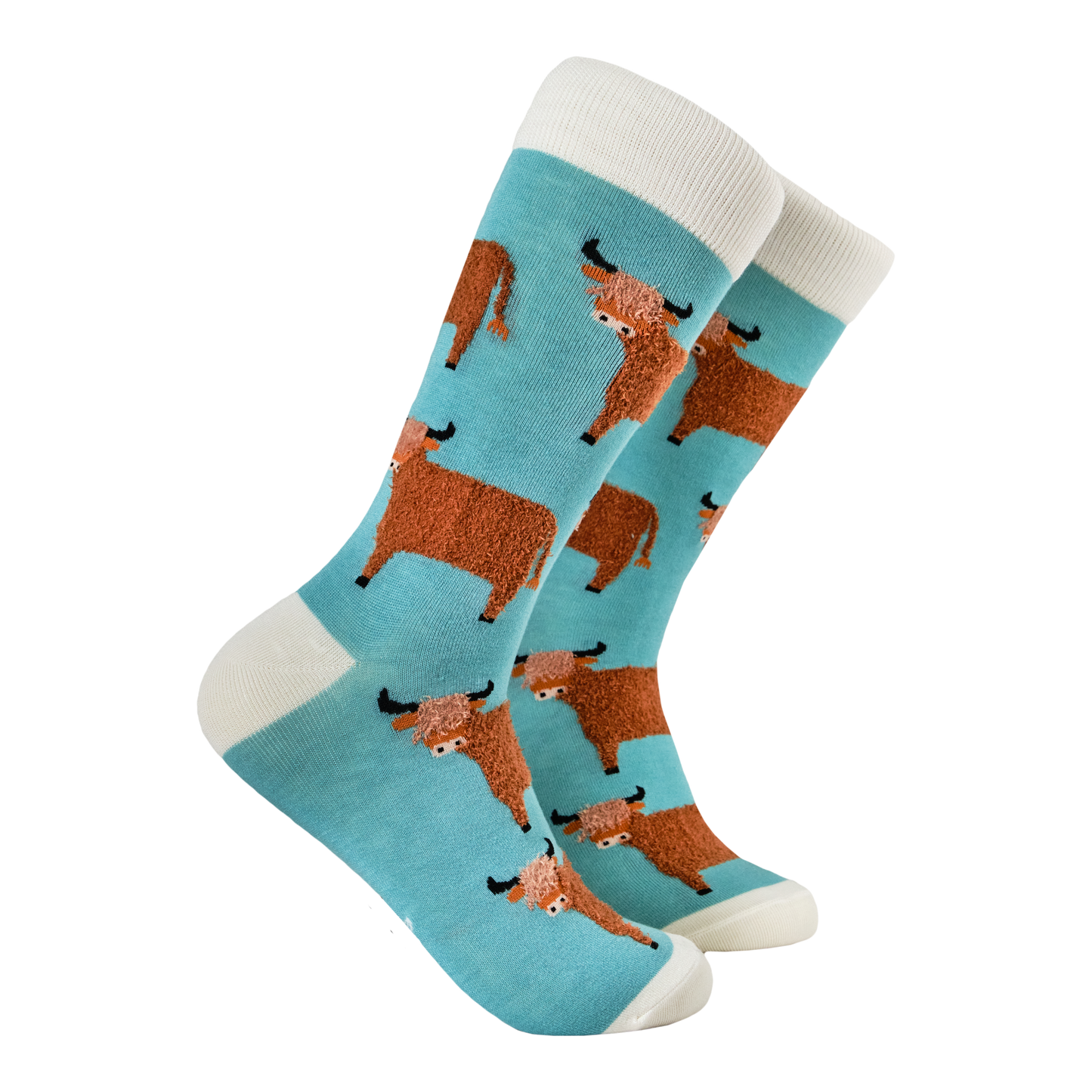 Duck Egg Blue Wee Hairy Coo Crew Socks