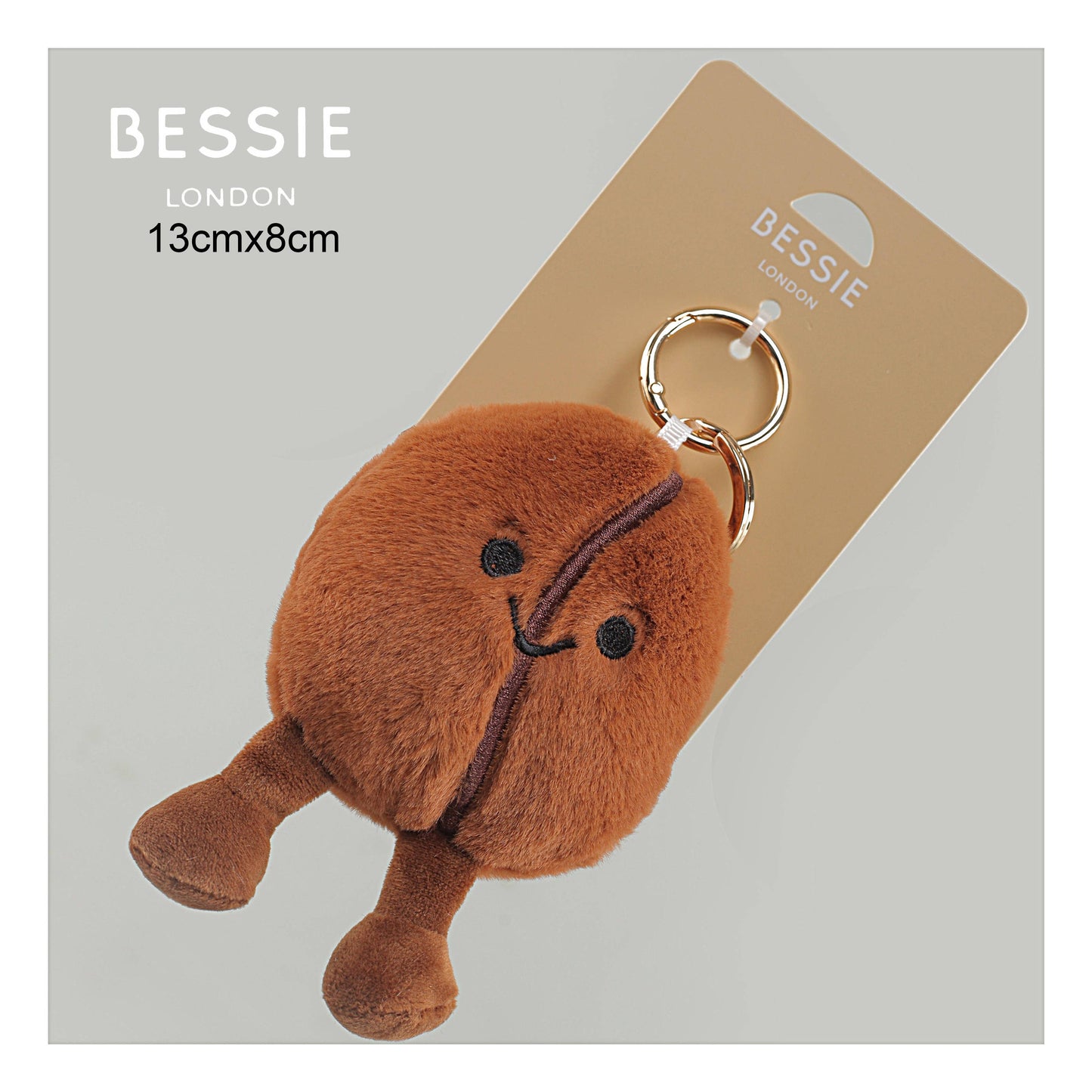Plush Coffee Bean Bag Charm