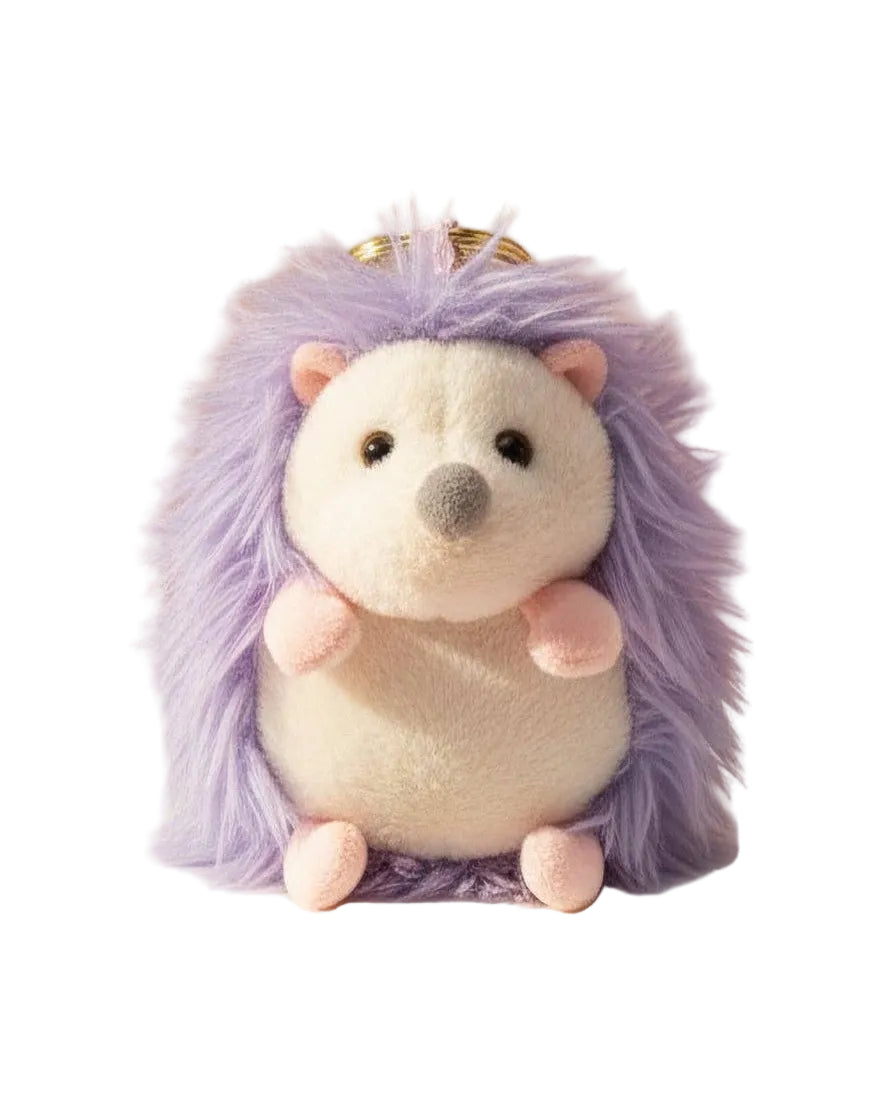 Hedgehog Bag Charm in Purple or White