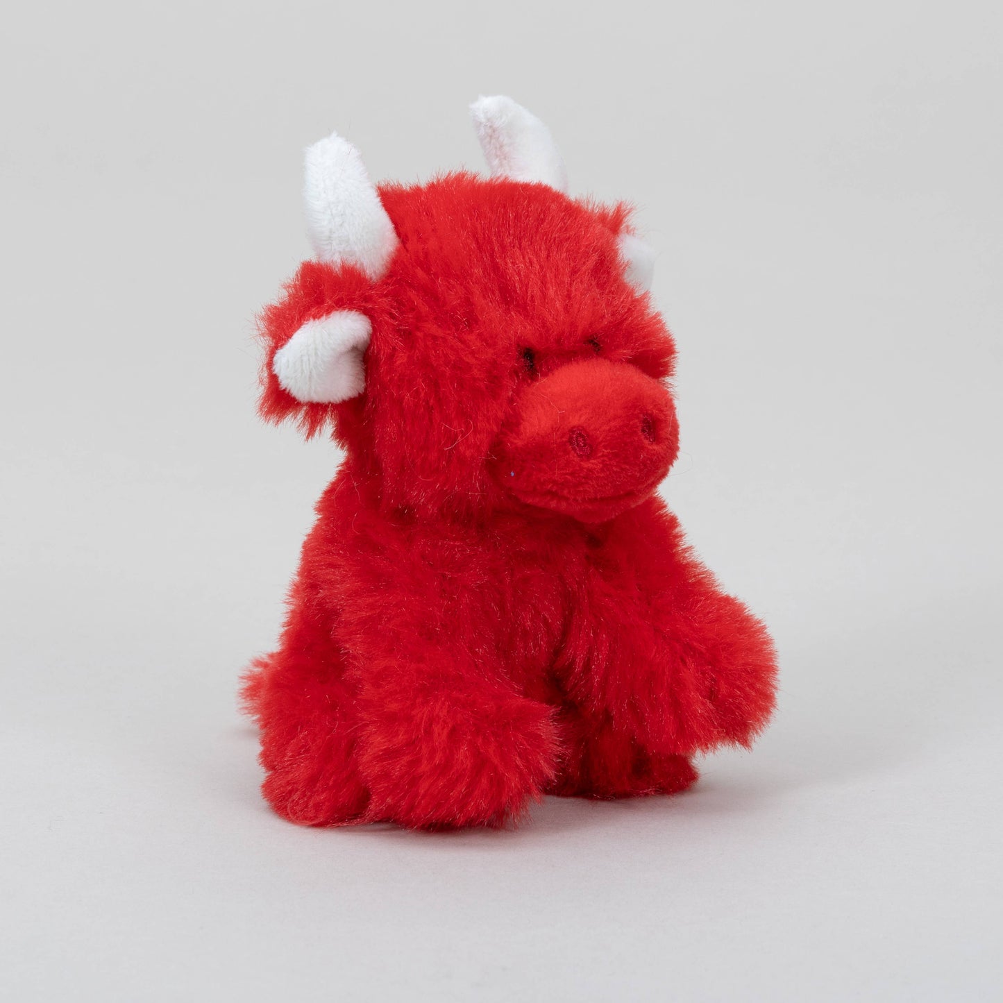 Mini Highland Cow Plush Toy in Red