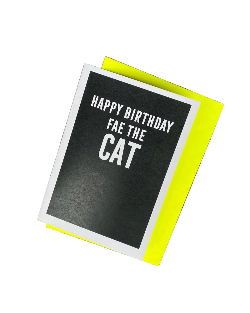 Happy Birthday Fae The Cat Card