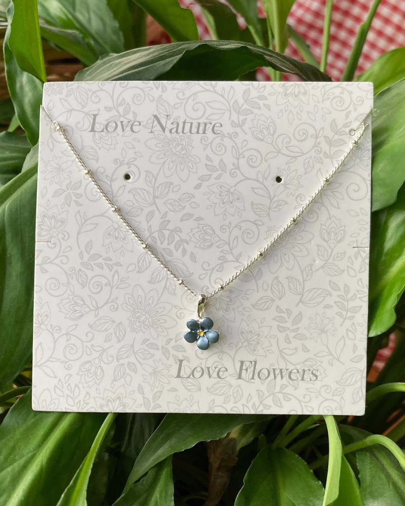 Forget Me Not Mini Flower Pendant Necklace