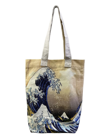 Hokusai The Great Wave Canvas Shopper