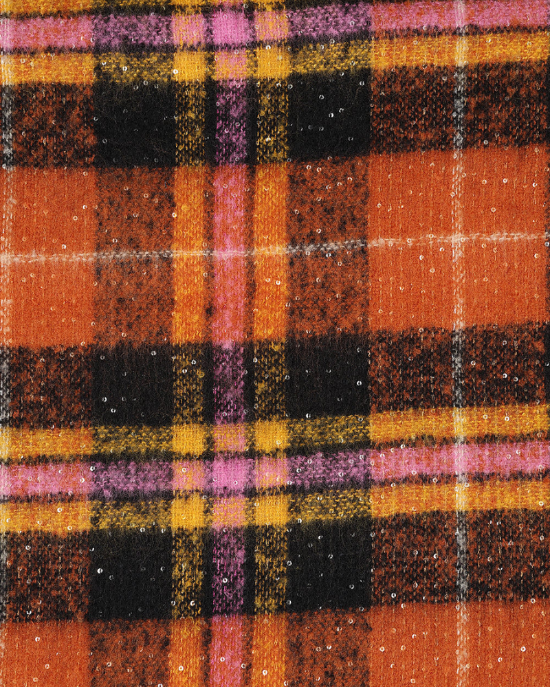 Blythe Sparkle Checked Scarf in Autumn Colours