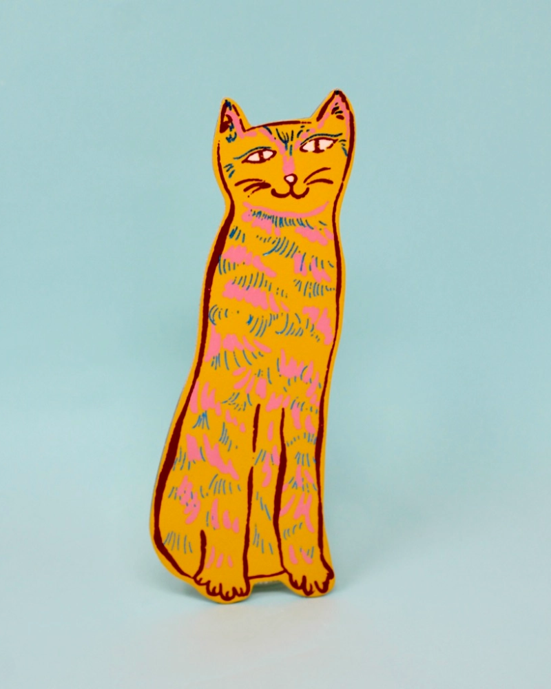 Cat Tails Leather Bookmark by Ark