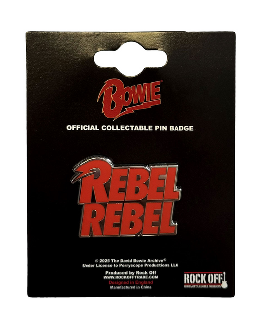 David Bowie Rebel Rebel Enamel Pin Badge
