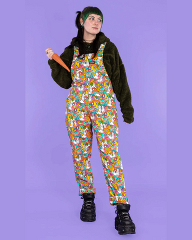 Bunny Loves You Unisex Dungarees Run And Fly