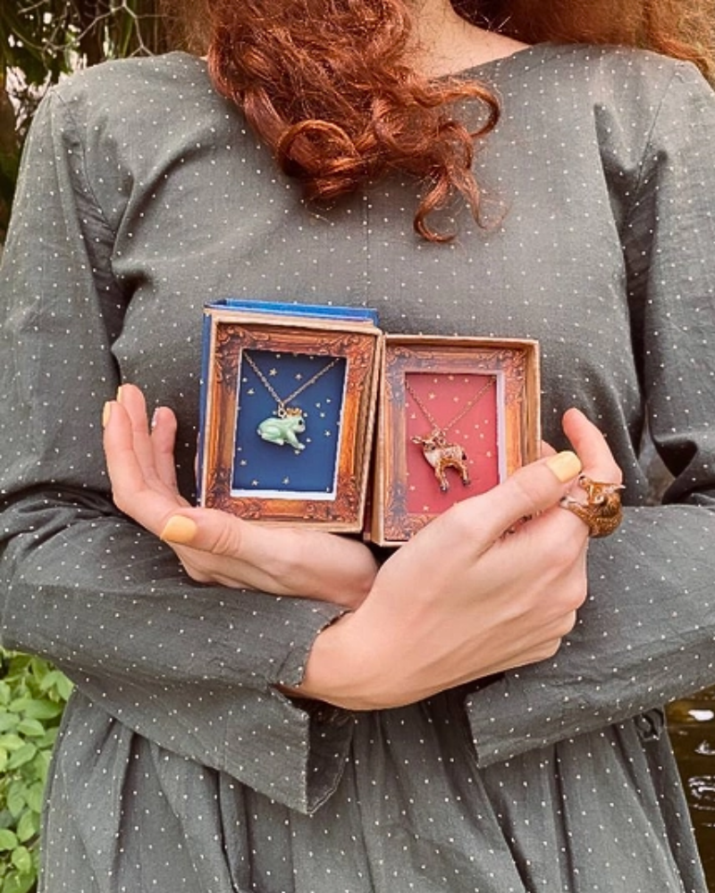 Golden Tail Bunny Porcelain Necklace by Camp Hollow