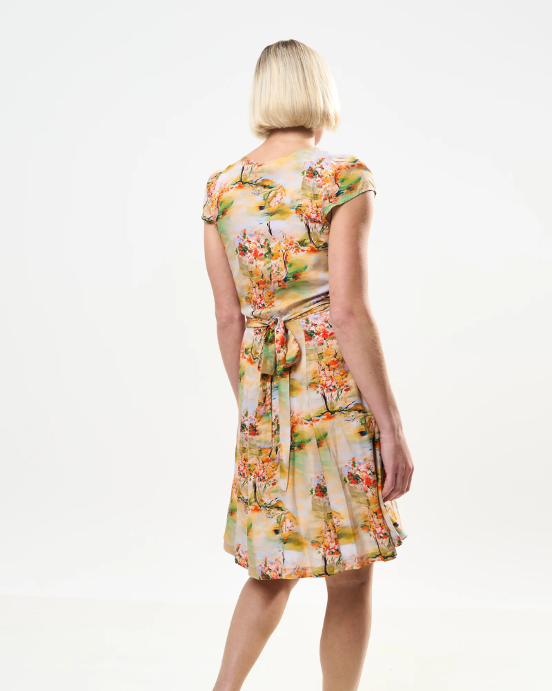Cathleen Mini Oriental Landscape Tea Dress by Louche London
