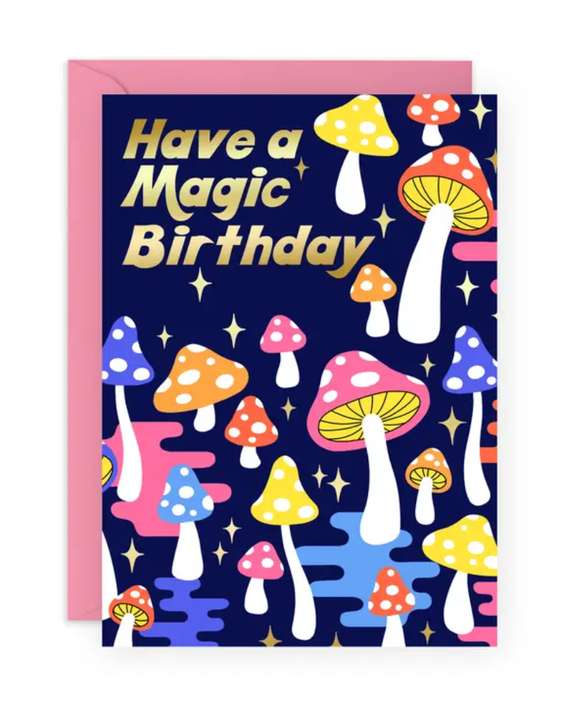 Magic Mushrooms Birthday Card - Central 23