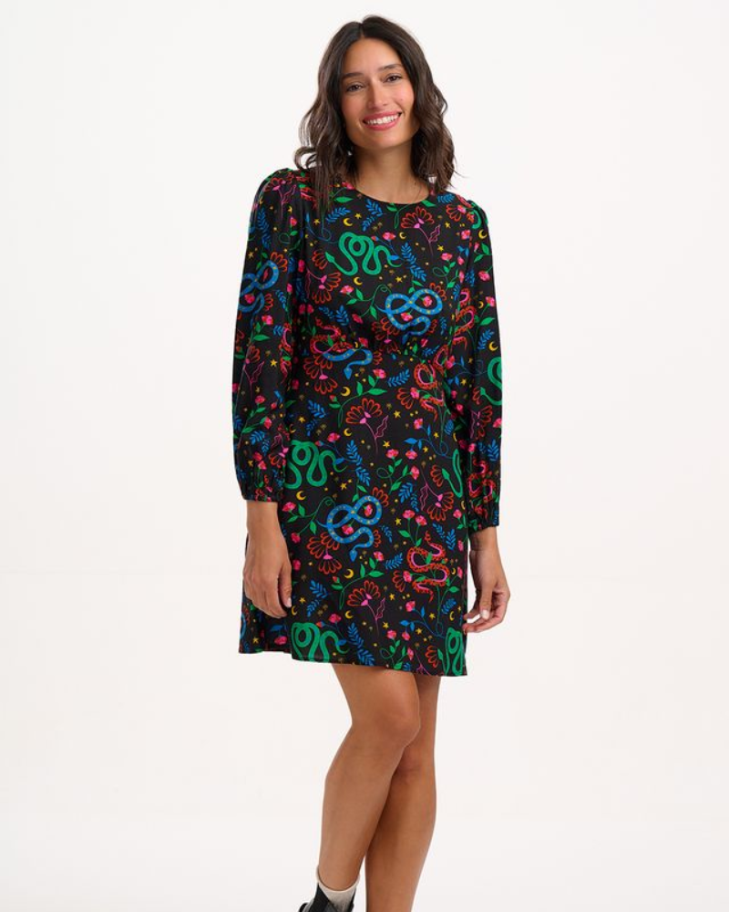 Janet Snake Floral Mini Dress Sugarhill Brighton