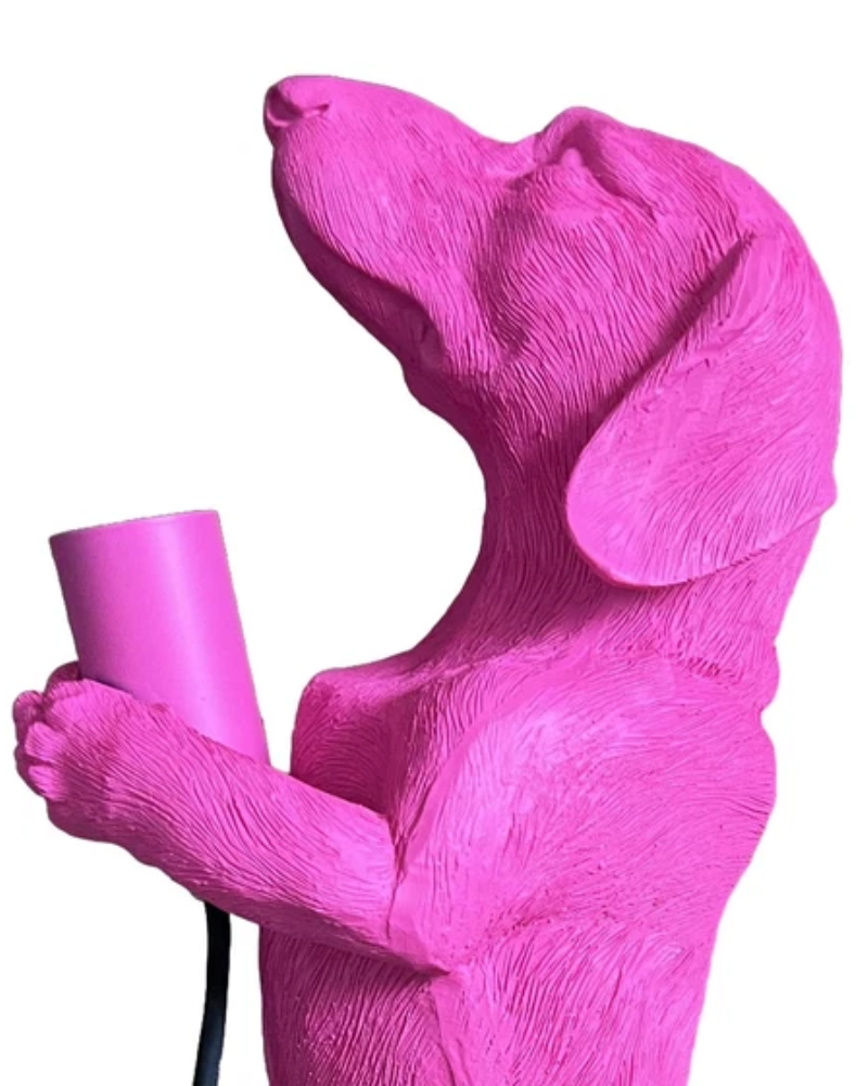 Hot Pink Dachshund Lamp