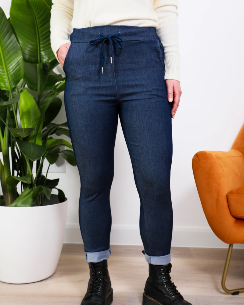 Dark Denim Jeans Magic Trousers