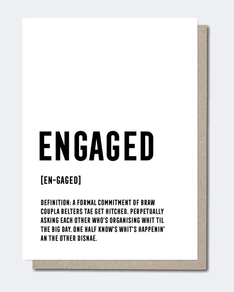 Scottish Engagement Definition Greeting Card