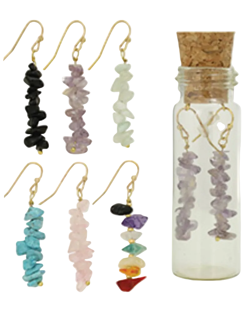 Bottled Treasures Stone Chip Earrings