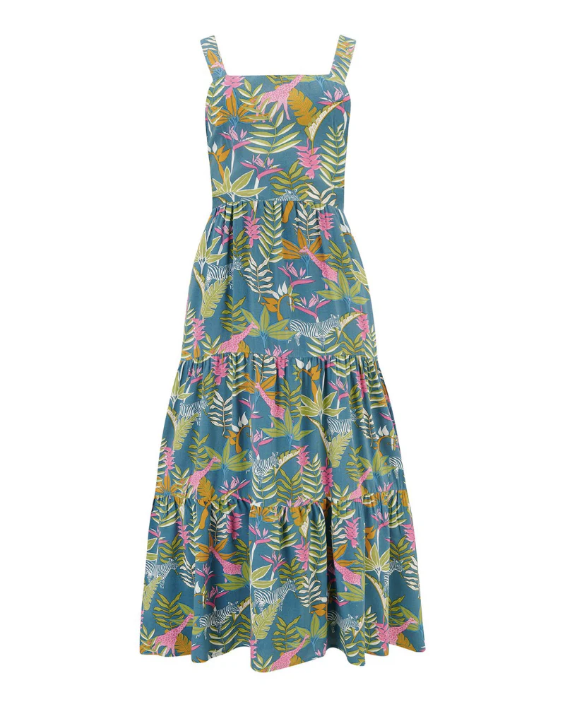Elora Paradise Jungle Tiered Sundress