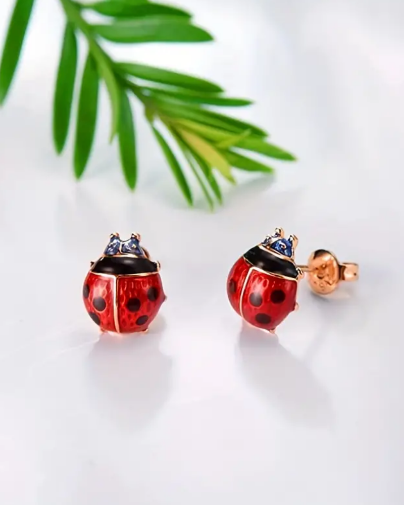 Little Ladybird Enamel Stud Earrings