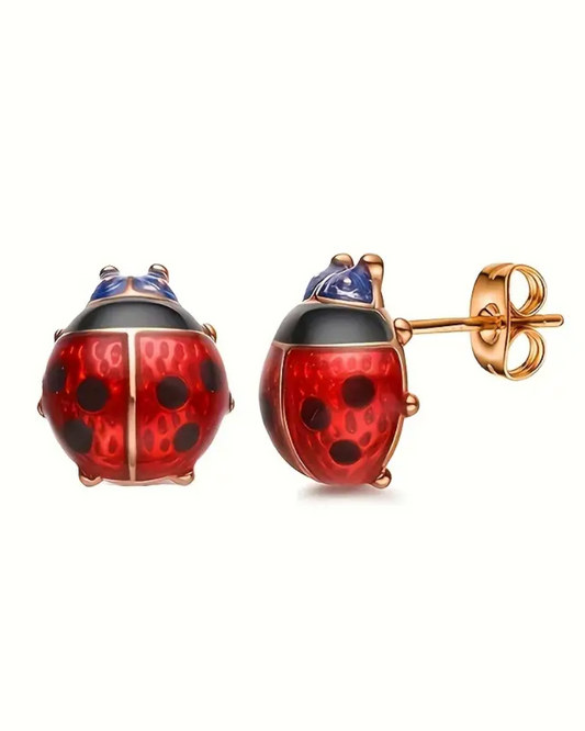 Little Ladybird Enamel Stud Earrings