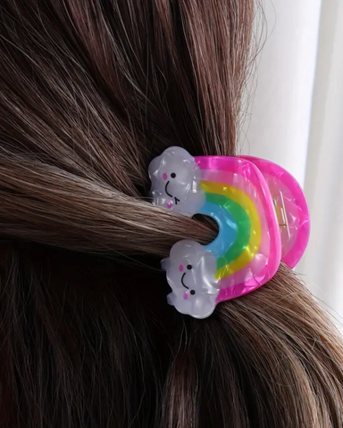 Rainbow Shaped Acrylic Hair Claw