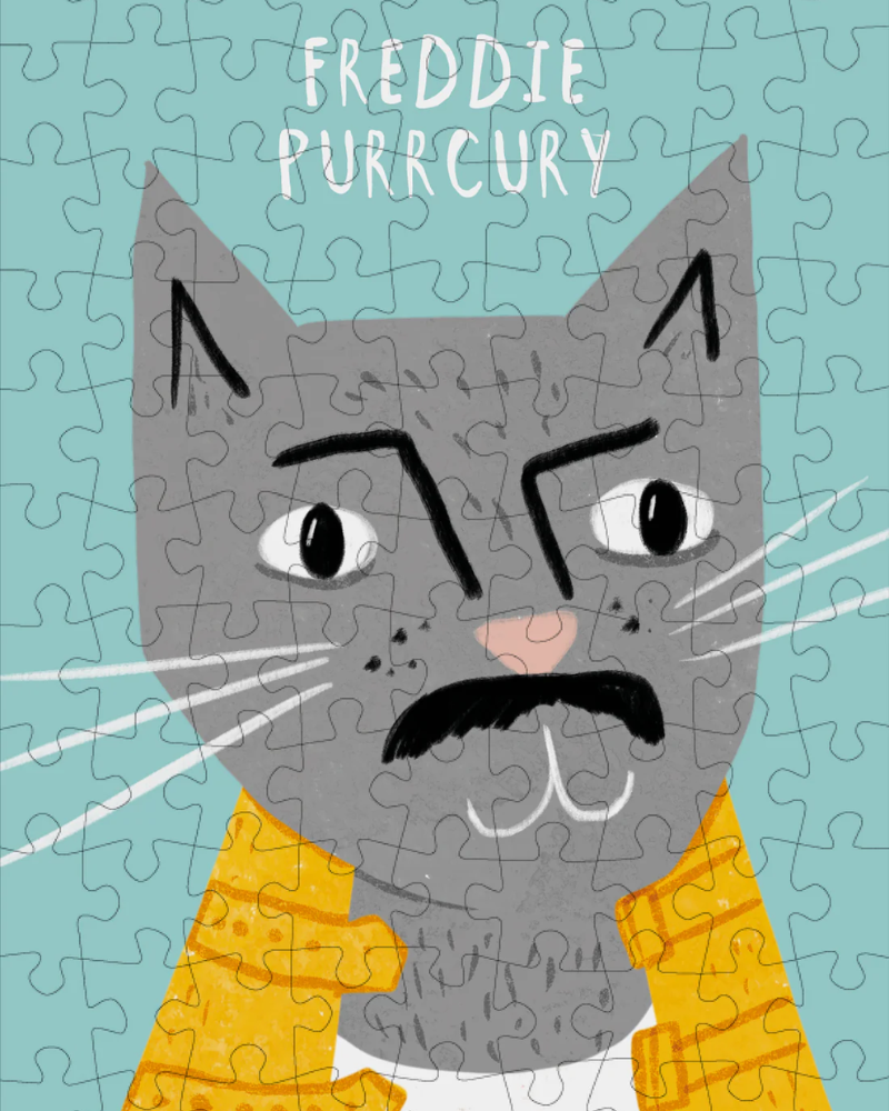 Freddie Purr-cury Mini Jigsaw Puzzle