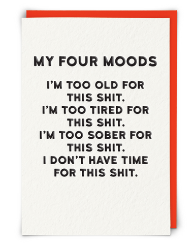 My Four Moods Card