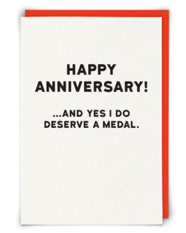Happy Anniversary Medal Card
