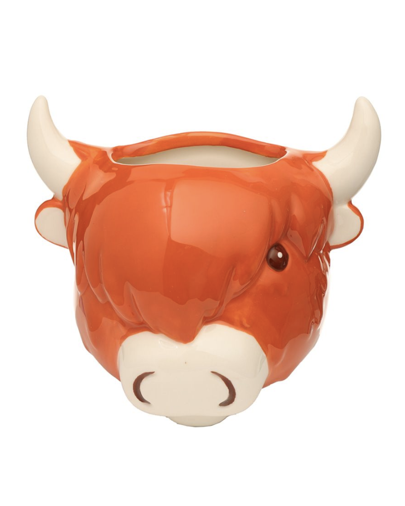 Highland Cow Shaped Wall Planter