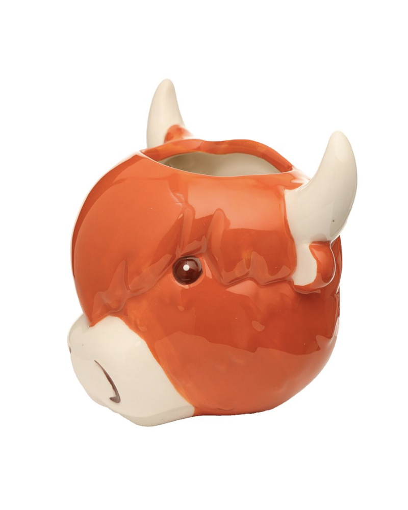 Highland Cow Shaped Wall Planter