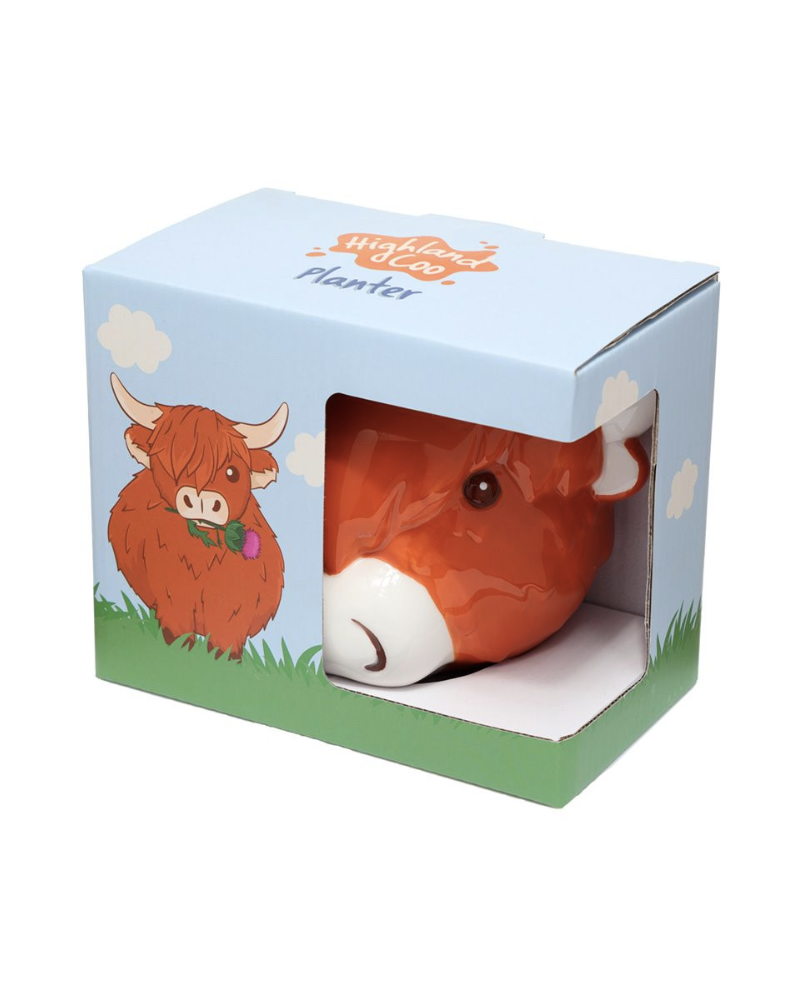 Highland Cow Shaped Wall Planter
