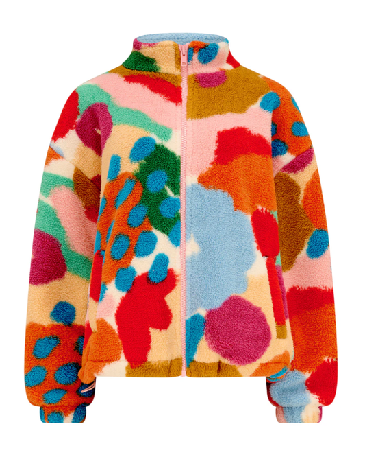 Hartley Abstract Floral Zip Up Fleece by Sugarhill Brighton