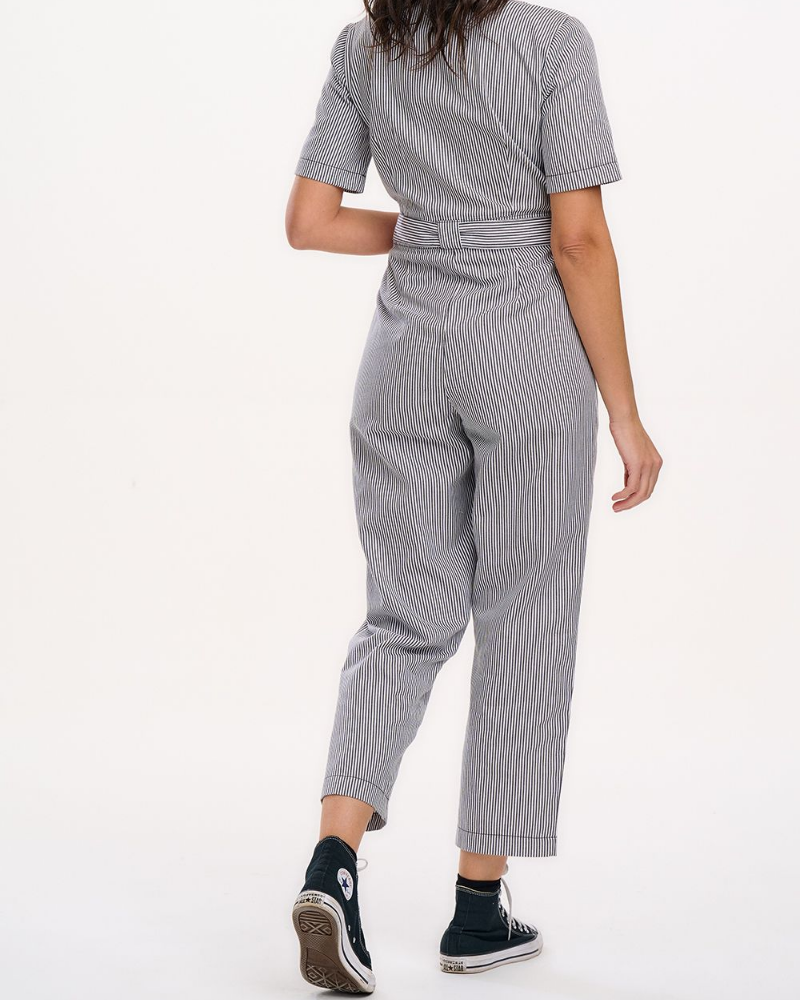Meredith Monochrome Stripes Boilersuit By Sugarhill Brighton