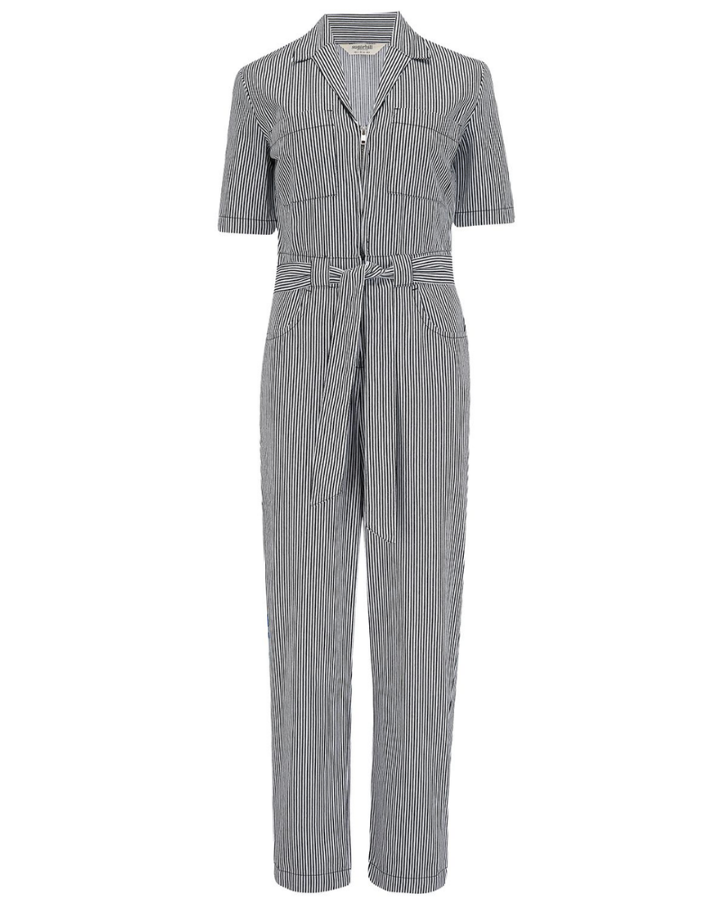 Meredith Monochrome Stripes Boilersuit By Sugarhill Brighton