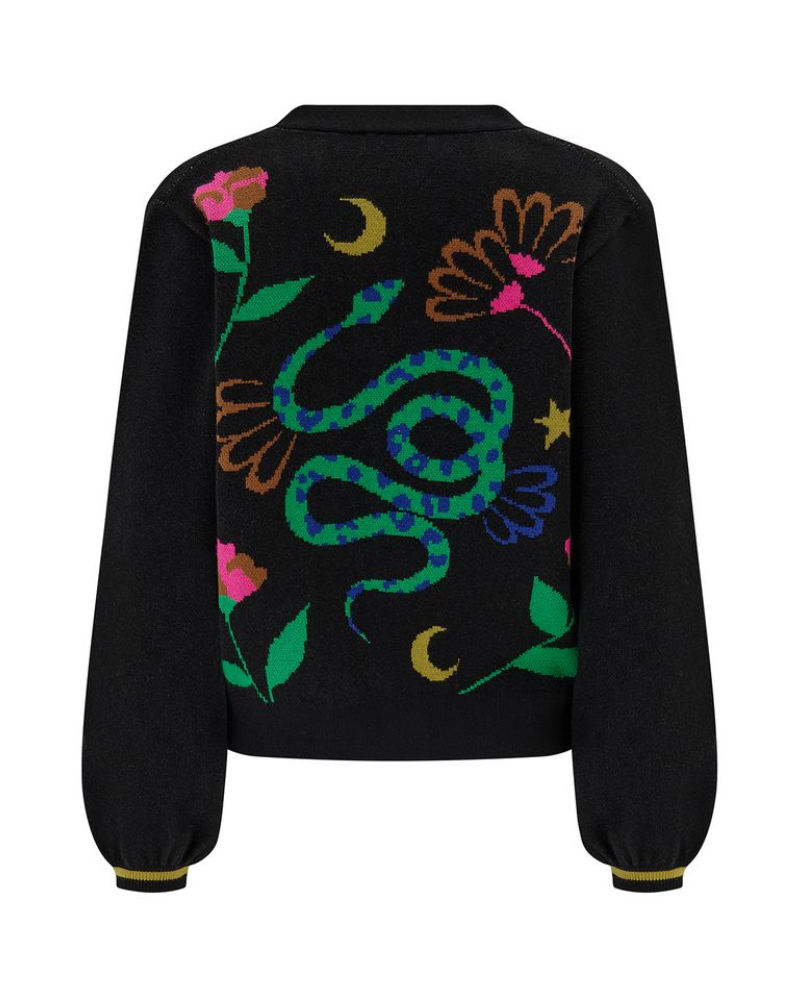 Adrian Snake Floral Statement Cardigan Sugarhill Brighton