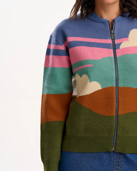 Solana Cloudy Hills Knitted Bomber By Sugarhill Brighton