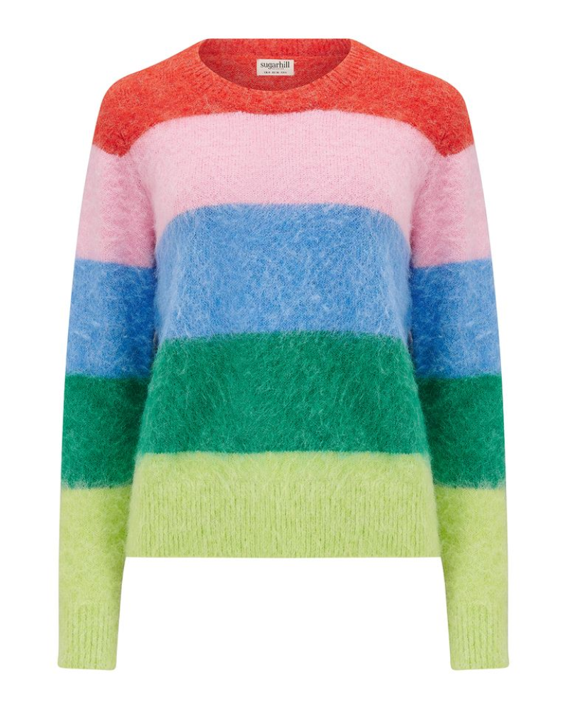 Dayna Rainbow Stripes Jumper Sugarhill Brighton