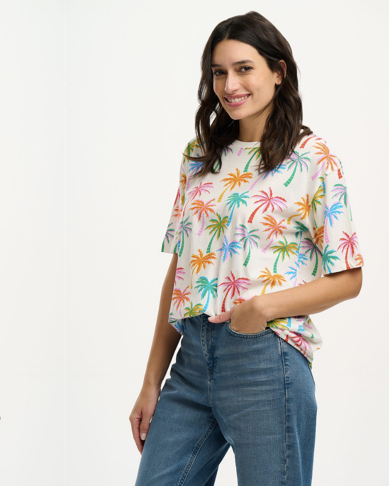 Kinsley Rainbow Palms Relaxed T-Shirt Sugarhill Brighton