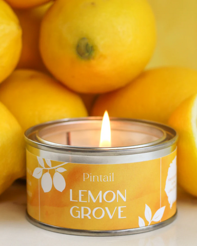 Lemon Grove Scented Paint Pot Tin Candle