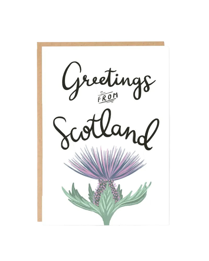 Greetings From Scotland Greeting Card