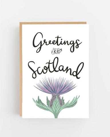 Greetings From Scotland Greeting Card