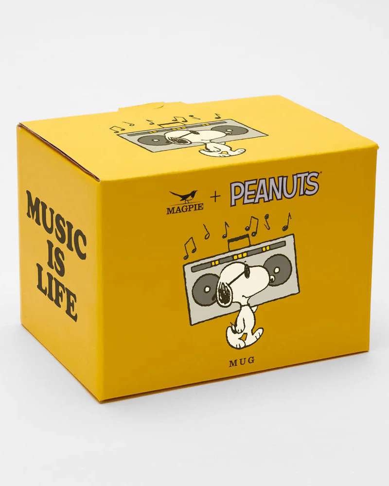 Peanuts Snoopy Music is Life Boombox Mug