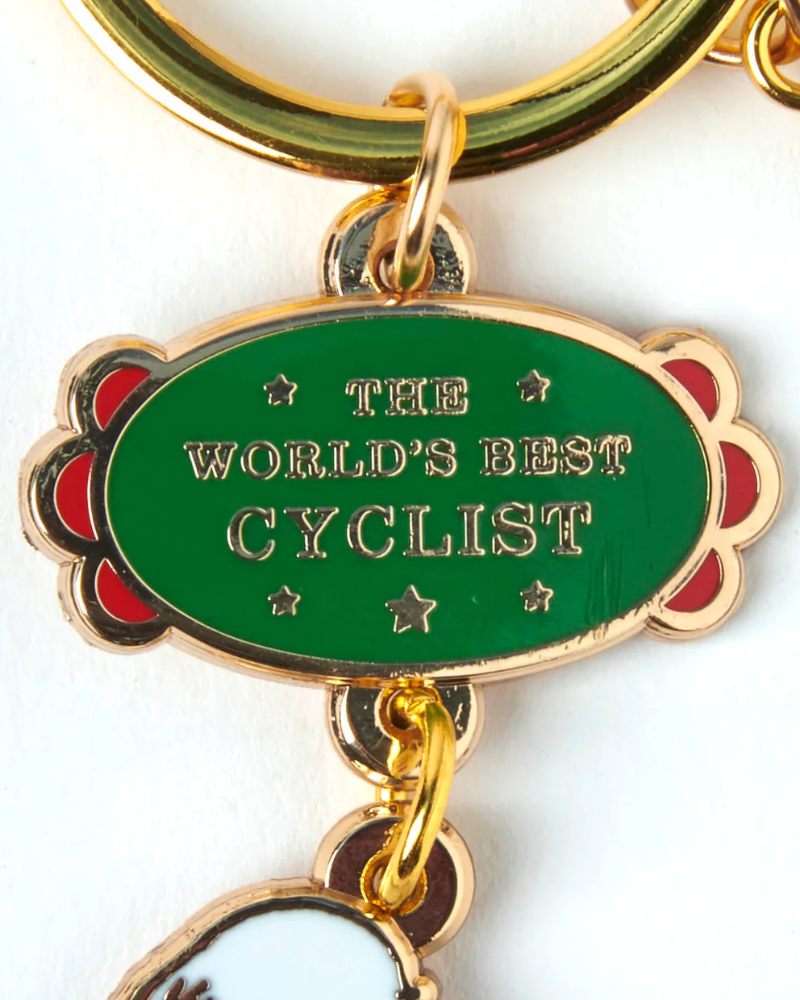 Peanuts Snoopy World's Best Cyclist Keyring